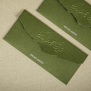 Tùy chỉnh in logo kraft giấy dập nổi thẻ kinh doanh bao bì Thiệp mời đám cưới phong bì đóng gói phong bì - Product Image 3