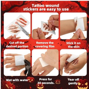 Costume da Infermiera Insanguinata per Festa di Halloween, Copricapo Gotico Scuro, <span class=keywords><strong>Trucco</strong></span> Elegante per Ragazze, Travestimento per Festival, Trick or Treat - Product Image 5