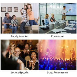 Micro không dây cầm tay UHF 6.35mm với bộ thu mini cho hệ thống <span class=keywords><strong>karaoke</strong></span> gia đình, micro tụ điện kim loại - Product Image 5