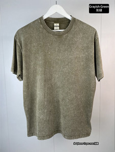 Camisetas de Hombre de Alta Calidad, 260 g/m², 100% Algodón, Lisas, Personalizables, Estilo Hip Hop, Cuello Redondo, Lavado Ácido, Vintage, Hombros Caídos - Product Image 3