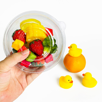 Transparante, composteerbare, ecologische, wegwerpbaar voedselverpakking voor fruit, 100% biologisch afbreekbaar, afhaalbaar, 16oz/24oz/32oz PLA saladekom met deksel