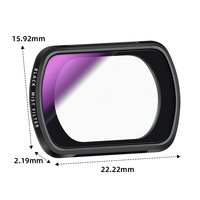 Ensemble de filtres pour objectif de caméra sportive VND&CPL& 1/2 1/4 Filtre de diffusion de brouillard noir variable ND pour accessoires d'action DJI Osmo Pocket 3