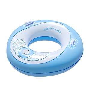<span class=keywords><strong>Bouée</strong></span> de natation <span class=keywords><strong>gonflable</strong></span> à double poignée, en PVC double couche épaissi, en forme d'œuf, pour l'extérieur, portable et compacte - Product Image 1