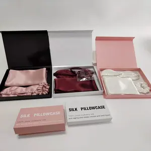 Индивидуальная Подарочная коробка, упаковка 100% шелк тутового шелкопряда, маска для глаз и Набор резинок