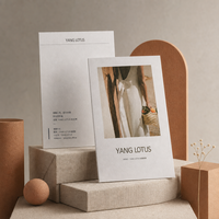 Carte photo personnalisée imprimée en couleur avec panneau plié pour lookbook de marque et packs d'ensembles de studio de mode
