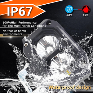ไฟสปอร์ตไลท์ LED กำลังสูง สองสี 2 เลนส์ 20W กันน้ำ รุ่น MO91 ไฟหน้าสำหรับรถจักรยานยนต์ รถยนต์ รถบรรทุก รถเอทีวี - Product Image 5