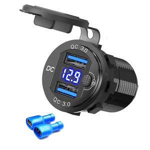 Dual Usb Car Charger 12-24V Qc 3.0 Fast Charging With Digital Voltage Display For Cars - Product Image 4