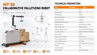 Robot Palettiseur Industriel Automatique PLC Colonne Cobot pour Cartons et Caisses Alimentaires et Boissons