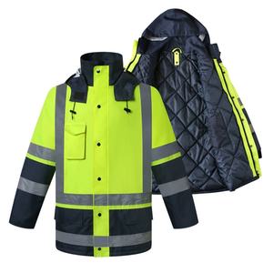 Abrigos de Trabajo de Invierno con Cinta Reflectante de Alta Visibilidad, Chaleco de Seguridad Impermeable Personalizable para Trabajos de Seguridad - Product Image 3