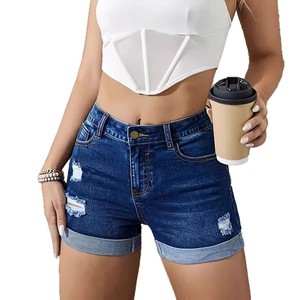 Shorts en jean déchirés sexy et extensibles de haute qualité pour femme – Collection été 2026 - Product Image 6