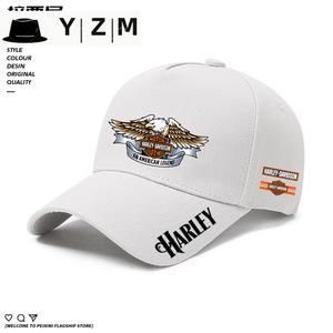 Gorra de Béisbol Ajustable de 5 Paneles de PVC con Protección Solar para Entusiastas de Motocicletas Harley, Modificadas para Off-Road - Product Image 3
