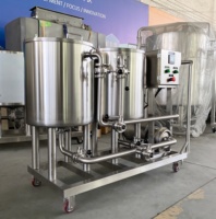 Système de nettoyage CIP 50L 100L 200L en acier inoxydable 304 avec pompe de nettoyage à roulettes universelles pour brasserie, brassage de bière avec PID