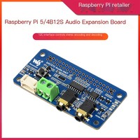 Carte d'extension audio à double microphone Raspberry Pi 5/4B DA7212 avec adaptateur de codec stéréo I2S