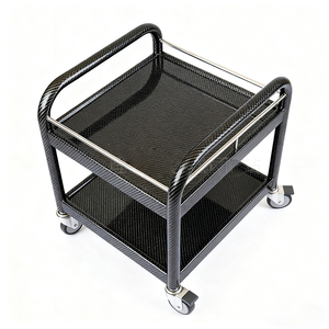 Estructura Ligera de Carro Médico de <span class=keywords><strong>Fibra</strong></span> de Carbono 3K con Tubo Redondo, Piezas Personalizadas de <span class=keywords><strong>Fibra</strong></span> de Carbono para Equipos Móviles Hospitalarios, Certificación UE - Product Image 2