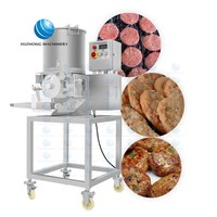 Machine automatique de formage de galettes de viande et de hamburgers en acier inoxydable, moteur haute efficacité, capacité 2100-4200PS/H