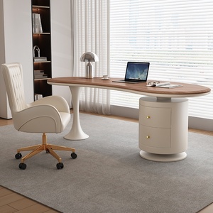 Modern Luxury Cream Style Solid Wood <strong>Desk</strong> for Home Study &amp; Office Light Computer <strong>Desk</strong> Elegant Coffee Table - Product Image 1