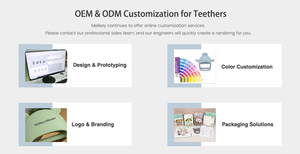 Tùy chỉnh nhà sản xuất trẻ sơ sinh Cảm giác động vật gấu Rattle Teether Đồ chơi bé mọc răng đồ chơi Silicone teethers BPA miễn phí - Product Image 6