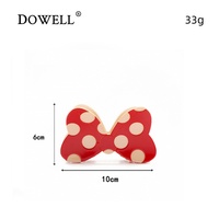 DOWELL 10cm nœud en acétate papillon en forme de coeur tacheté rose personnalisé en gros Style coréen pince à cheveux pour femme