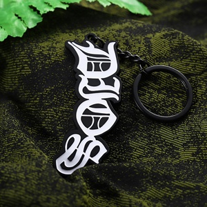 Llavero de Metal de Aleación de Zinc con Logotipo Personalizado, Chapado en Negro, Letras Mágicas, Esmalte 2D, para Regalos - Product Image 4