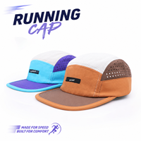 Casquette de course légère en nylon à 5 panneaux DYMF pour le camping, la randonnée et l'alpinisme, avec logo personnalisé