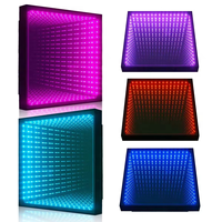 MJ 3d miroir infini carreaux de piste de danse panneau de verre dmx boîte de nuit rgb lumière led piste de danse magnétique pour fête de mariage