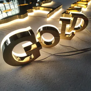 Großhandel brief display led-leuchten-Benutzer definierte 3D Led Wall Company Logo Kanal Buchstaben machen Werbe schild Led Display Zeichen Licht