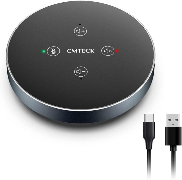 Online Meeting Conference Speaker Microphone 360° Sound Pick up Omnidirectional USB Speakerphone Mike Computer Mic Microphone