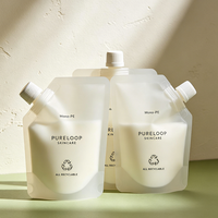 Sachet souple réutilisable avec bec verseur pour jus, gelée et liquides, finition mate dépolie, qualité alimentaire, 100ml 200ml, vente en gros