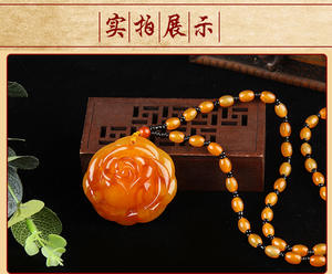 Colgante de cera de abeja de resina para mujer, cadena de suéter, collar bohemio largo étnico hecho a mano, collar de cuentas - Product Image 6