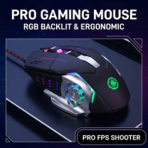 Ratón Inalámbrico <span class=keywords><strong>RGB</strong></span> para Juegos, Recargable, Ergonómico, Diseño FPS, Botones Programables, Carcasa Metálica, Retroiluminación LED para PC y Portátiles - Product Image 2