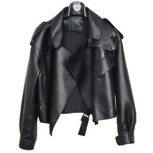 New Stylish Windproof <strong>Leather</strong> Short Outwear <strong>Real</strong> Sheepskin Womens <strong>Leather</strong> <strong>Jackets</strong> - Product Image 1