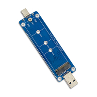 USB 3.2 untuk NVME Riser Board Converter Adapter Dual Head Inline SSD kandang JMS583 kartu adaptor