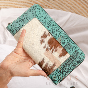 High Quality Women's Genuine Leather Clutch <b>Bag</b> and Wallet Fashionable <b>Long</b> Design with Landscape Pattern Women's Purse - Product Image 4