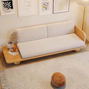 GEDO, recién llegado, minimalismo moderno nórdico, sofá Individual Doble de tela Triple, muebles de sala de estar de madera maciza, juego de sofá - Product Image 4