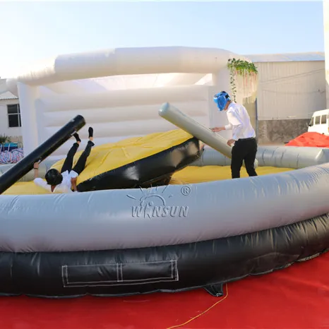 Jeux de sport gonflables pour équipe de construction, jeux de carnaval de gladiateur humain, sports de pagaie de gladiateur gonflable