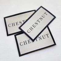 Étiquettes Personnalisées en Coton Biologique Pliées aux Extrémités, Étiquette Imprimée pour T-shirt, Logo Privé, Tissu Écologique, Étiquette Tissée pour Vêtements