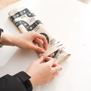 1-4 ans unisexe grand tapis de jeu pliable en toile pour enfants <span class=keywords><strong>rampant</strong></span> et tapis de jeu au sol avec voiture en bois - Product Image 5