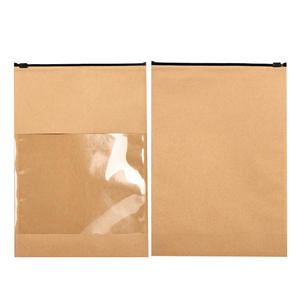 ถุงซิปล็อคพลาสติกสีน้ำตาลคราฟท์แบบรีไซเคิลได้ สำหรับใส่เสื้อผ้า เช่น กางเกงยีนส์ เดรส เสื้อยืด เสื้อฮู้ด พร้อมหน้าต่างใส - Product Image 6
