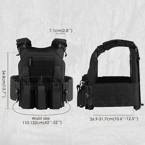 Gilet tactique léger à dégagement rapide, gilet lesté réglable pour la chasse en plein air, l'entraînement et la sécurité - Product Image 2