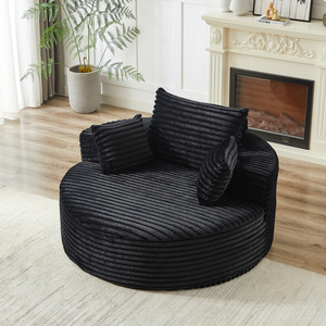 Canapé-lit confortable et pliable, compressé sous vide, circulaire, une place, large, avec dossier vertical, pour appartement contemporain - Product Image 2