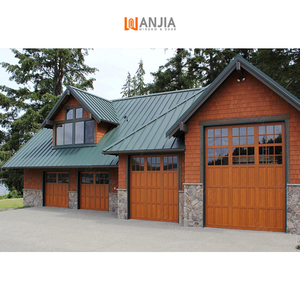 10x10 nhà máy trực tiếp tùy chỉnh Roll-up cửa nhà để xe cách nhiệt tự động bằng gỗ kính cửa nhà để xe - Product Image 2