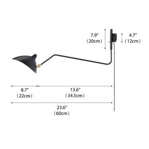 Applique a Braccio Orientabile Stile Mid-Century Moderno in Metallo Alluminio Ottone LED Produzione Diretta OEM ODM <span class=keywords><strong>Lampada</strong></span> <span class=keywords><strong>da</strong></span> <span class=keywords><strong>Parete</strong></span> Plug-in Serge Mouille - Product Image 6
