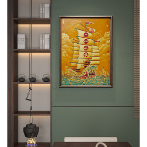 Ilustración <span class=keywords><strong>de</strong></span> un Barco <span class=keywords><strong>de</strong></span> <span class=keywords><strong>Vela</strong></span> Antiguo, Obra <span class=keywords><strong>de</strong></span> Arte en Latón con Paisaje Marino, Diseño Original con Marco <span class=keywords><strong>de</strong></span> Espiga y Tenón, Tamaños Personalizados Directo <span class=keywords><strong>de</strong></span> Fábrica - Product Image 4