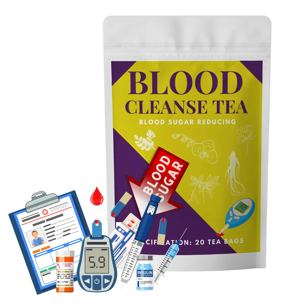 Herbal Diabetic Hypertension Tea sugar balance health tea for Control and reducing high blood pressure