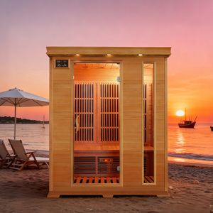 Sauna Moderna para el Hogar, Sauna de Infrarrojos Lejanos, Madera de Cedro Rojo o Hemlock, Sauna de Vapor Seco para 2 Personas - Product Image 2