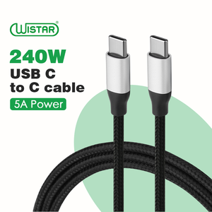 WISTAR New Arrivals Braided Type <strong>C</strong> <strong>Cable</strong> Fast Charging <strong>Cable</strong> Strong 240w <strong>Usb</strong> <strong>C</strong> for Mobile Phone - Product Image 1