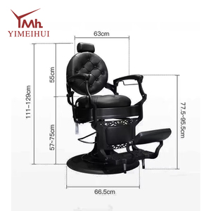 Modern Luxury Retro Styling <strong>Salon</strong> Furniture Vintage Barber Chair with Reclining Feature for Barbershop <strong>Equipment</strong> - Product Image 6