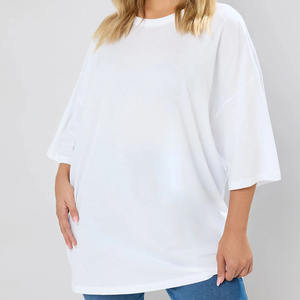 Camisetas Extra Grandes para Mujer, Hechas con Materiales de la Mejor Calidad, para Verano, al Por Mayor, al Mejor Precio, de Color Sólido - Product Image 5