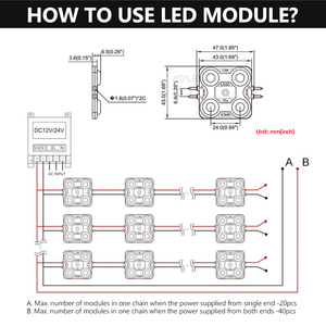 Módulo LED de Fábrica 2026, DC12V, 2 Vatios, LED SMD 2835, 150lm/w, Inyección, Impermeable IP65, Módulo LED de Retroiluminación para Señalización, Caja LED - Product Image 4