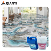 Colle pour papier peint et sol, peinture pour sol 3D, résine époxy transparente et durcisseur époxy